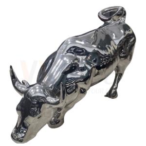 Cheap 201 304 316 Cow Shape Sculpture Stainless Steel Metal Fabrication With 8k Mirror Surfcae for sale