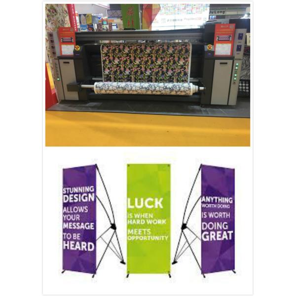 Three Printhead Sublimation Flag Printing Machine 1800DPI Resolution 1 Year