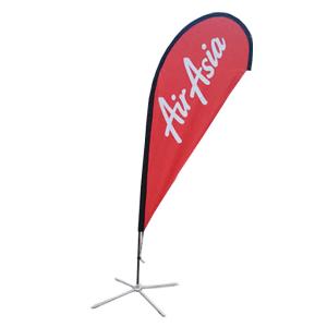 Red Flag Pole Advertising Banners Roadside Advertising Flags Custom Size
