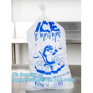 disposable ice bag, plastic ice cube bag, disposable ice cooler bag, wicket