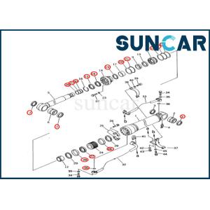 Komatsu 7079967121 707-99-67121 Boom Cylinder Seal Kit Fits PC400 PC400-5 PC400