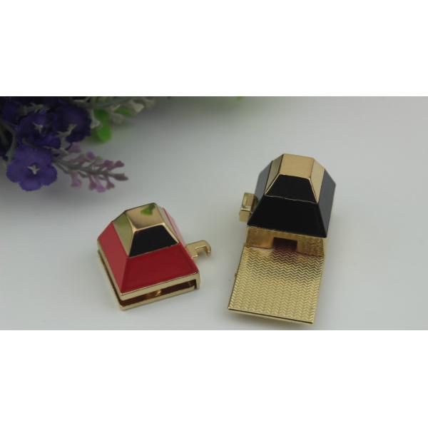 Top selling high end plating double color red and black metal turn lock for handbag
