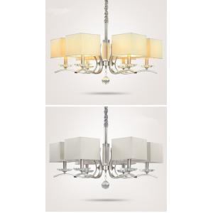 Modern lead crystal chandelier with Lampshade for indoor home project lighting