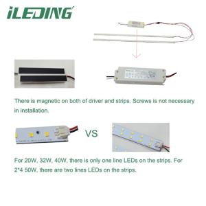 140° Beam Angle Aluminum Magnetic LED Linear Retrofit Kit for T8 Tube Transforma