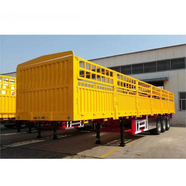 CIMC 3/ 4 / 5 Axles stake fence 40 -100 ton second hand factory sale Cargo transport truck fence sidewall semi trailer for sale