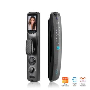 Cheap Face Fingerprint and Password IC Card Smart Wireless Door Lock with TUYA/TT Lock APP Viewer Vision Digital with Camera for sale