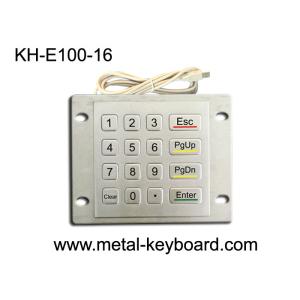 Cheap Weatherproof Metal Keypad With Top Panel Mounting , 16 Button Checking Device Keypad for sale