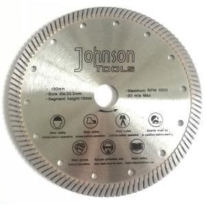 Diamond Stone Cutter Blade For Dry And Wet Cutting , 7" Sintered Turbo Saw Blade