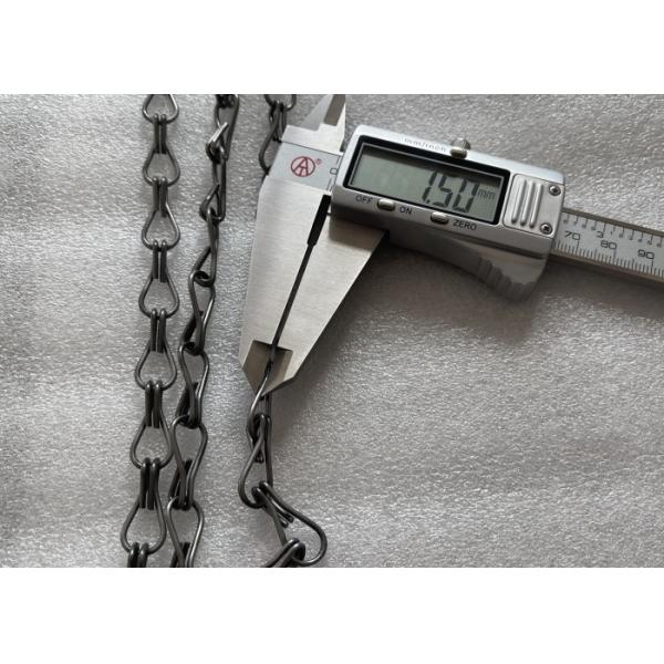 Quality 1.5mm Wire diameter Drak Gray Color Aluminum Chain Metal Curtains for Office decoration use wholesale