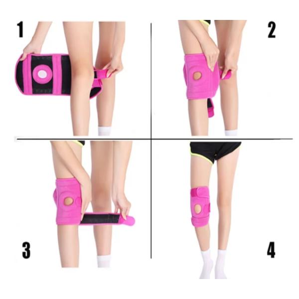 Sport Badminton Knee Support Bandage Basketball / Running Breathable Elastic Mechanical Knee Brace