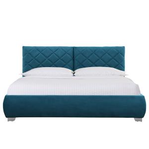 Optional Color Fabric-Crushed velvet Gas Lift Storage Full size Bed comfortable