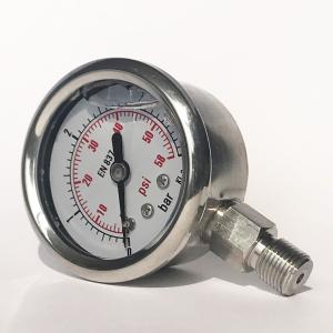 4 Bar All Stainless Steel Pressure Gauge Dual Scale Radial EN 837-1