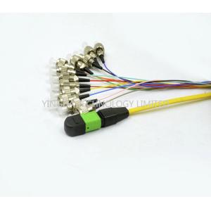 FC 12 Core Fiber Trunk Cable , MTP MPO Cable Ribbon 3M Single Mode 0.9mm