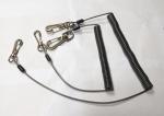 Quick Release Colorful Tool Coiled Lanyards with Clips 2pcs and SS Split Ring