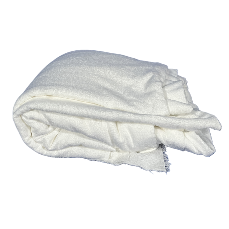 China White 320g/m² Terry Cloth Fabric with Polyester Content ≤20% and 1000×1500mm Size for Electrical Safety Testing on sale