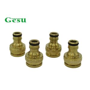 Cheap Customized Size Garden Pipe Fittings / OEM Brass Two Way Tap Connector for sale
