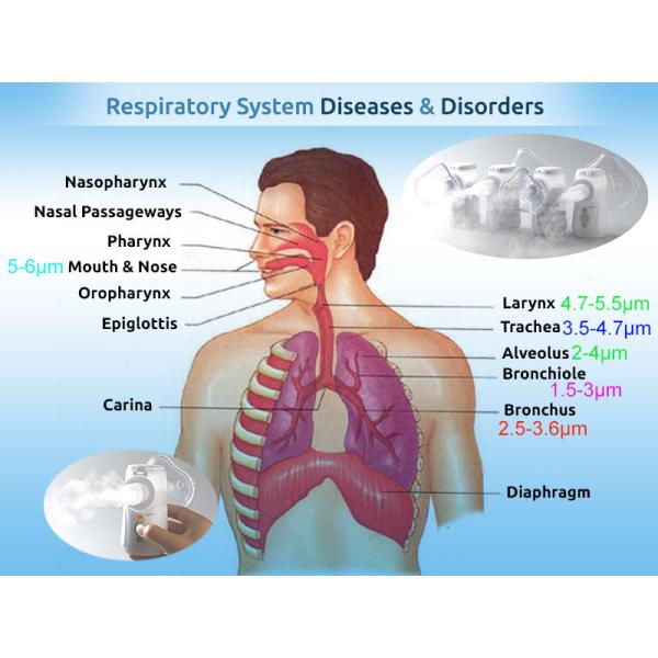 Family Healthcare Mesh Nebulizer Machine 1μm - 4.7μm For Cold And Cough