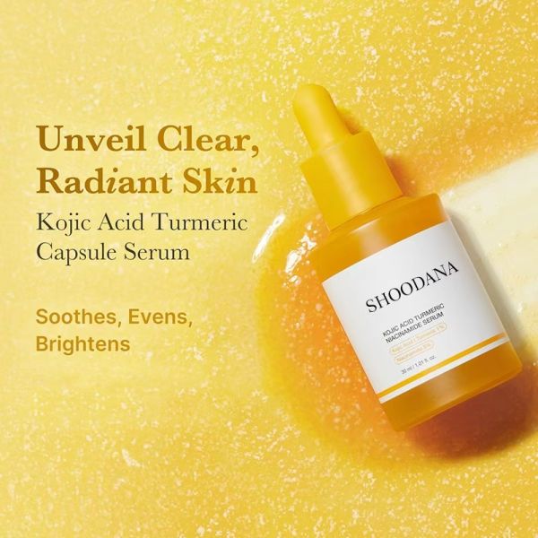 Turmeric & Niacinamide Anti-Aging Whitening Serum with Hyaluronic Acid & Vitamin C for Face Hydration & Barrier Support