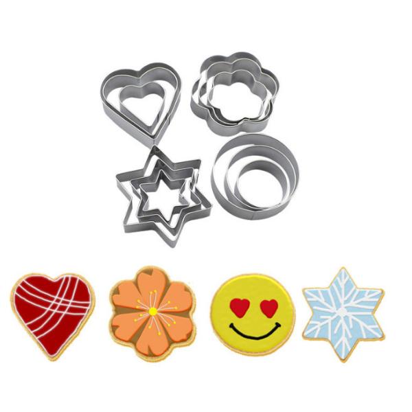 Quality Bake Biscuit Molds Sandwich Cookie Cutter Set Stainless Steel Metal wholesale