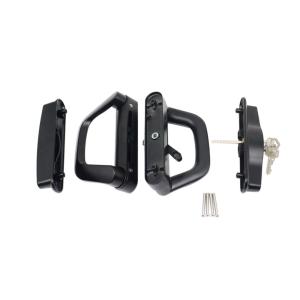 Black D Shaped Door Handles Pull Handle Lock With Key Customizable Design