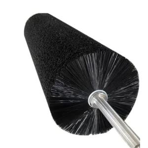 China custom Spiral Roller Brush High Density Nylon Brush Aluminum Alloy/Galvanized Iron Base For Food And Printing Industry on sale