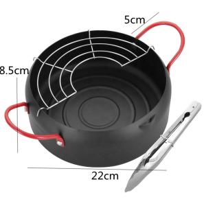 Restaurant Kitchen Deep Frying Pots Round Body Designed Cooking Pot With Filter