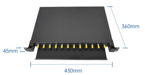 Pull Out Type 12 Port Fiber Patch Panel 1U 19 Inch ST Flexible