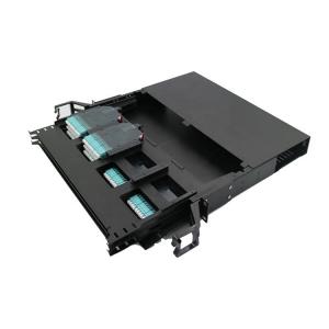 144 Fibers 1U UHD MPO Patch Panel Optical Distribution Frame Up to 12 Modules
