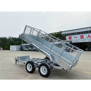 12x5 Hydraulic Tipper Trailers Hot Dipped Galvanised Box Trailer Silver 4000kg