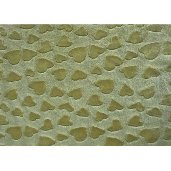 Polyester Super Soft Embossed Heart Brushed Minky Plush Fabric For Blanket