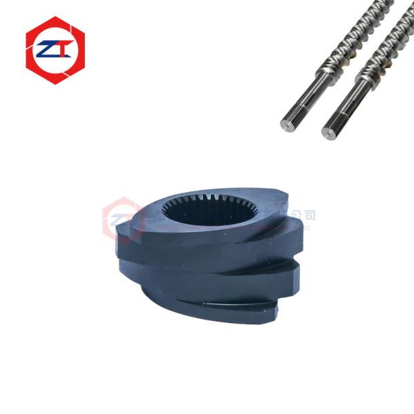 Adjustable Angle Twin Screw Tapered Mixing Blocks 42CrMo4 Material 3-Section Design Enhanced Dispersion For Masterbatch