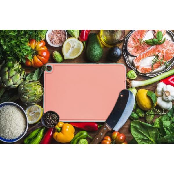 Multipurpose 3 Piece Set Indexed Cutting Boards with Grooves BPA Free Non Slip Black