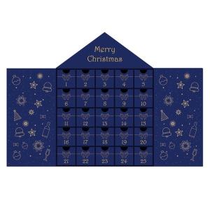 Custom Advent Calendar Packaging , Cosmetic Magnetic Cardboard Box With 24