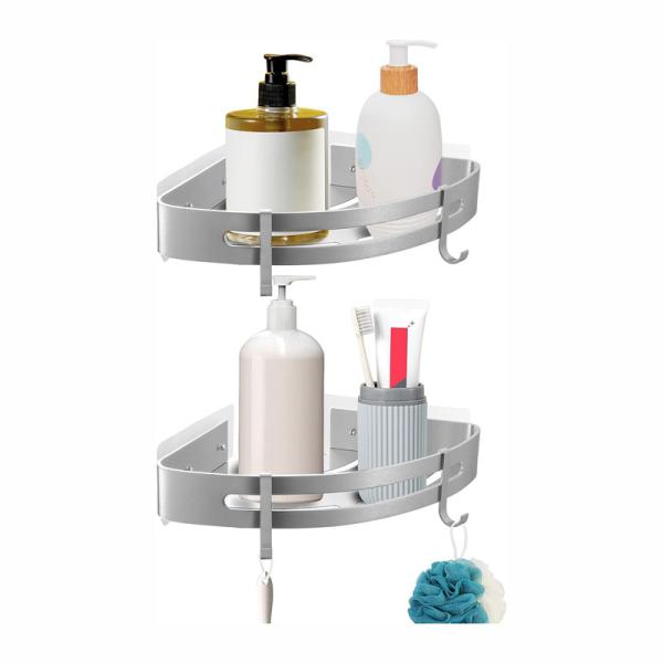 Quality Strong Adhesive Shower Caddy with Hooks for Brushes and Sponges wholesale