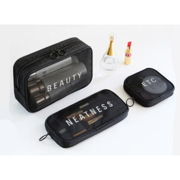 Quality New 2019 small lipstick portable storage bag web hot three-piece carry-on makeup bags wholesale