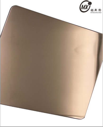 Quality 304 Grade PVD Coloured Coated Rose Gold Mirror Stainless Steel Sheets In China Factory wholesale