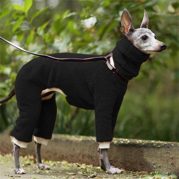 Double Sided Velvet Warm Dog Coats Dog Fleece Jumpsuit High Collar