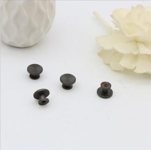 China Cheap fashion gunmetal color brass 10.5 mm flat rivets round head for handbags on sale