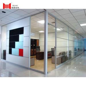 China 80mm Glass And Wood Demountable Partition Wall For Office ODM on sale