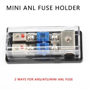 2 Way Car Fuses Box Holder 8GA AFS Mini ANL Fuse Block For 60A With LED