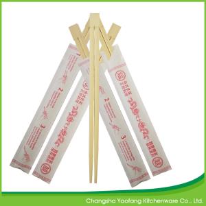 Restaurant Custom Disposable Bamboo Chopsticks 24cm Biodegradable