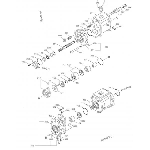 Doosan DH150 K3V63DTP-HNOW hydraulic maim pump 2401-9236 2401-9236B mini excavator repair
