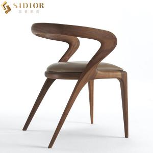 Multi Color Modern Solid Wood Dining Chairs Low Back 75cm Height