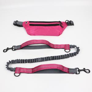 Pet Reflective Hands Free Leash With Waist Bag And Telescopic Adjustment Dog