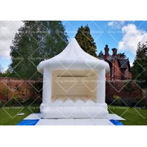 Outdoor White 4x3.5m Carousel Inflatable Bouncy Castle For Wedding Use