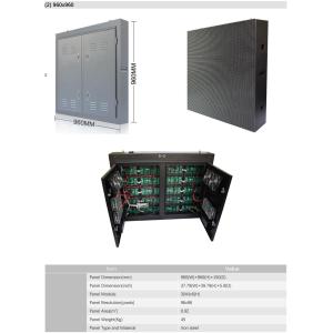 IP65 Outdoor Real Pixel DIP Led Video Wall Screen Epistar Chip RGB 6500 Nits