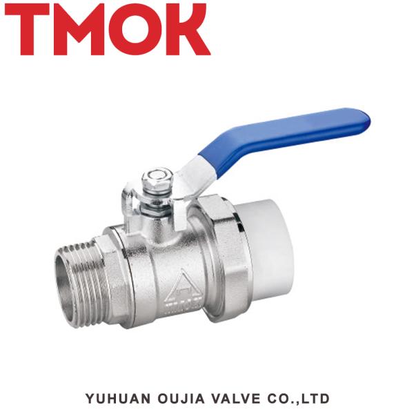 chrome plated sand blasting ppr connector pneumatic brass air ball vavle