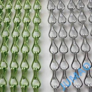 Restaurants Design Anodised Metal Chain Link Curtains 9x16mm