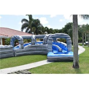 Customized Garden Dual Lane Inflatable Water Slides Pool For Fun