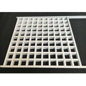 Cheap Aluminum Square Lattice Grille Suspended Ceiling in white for sale